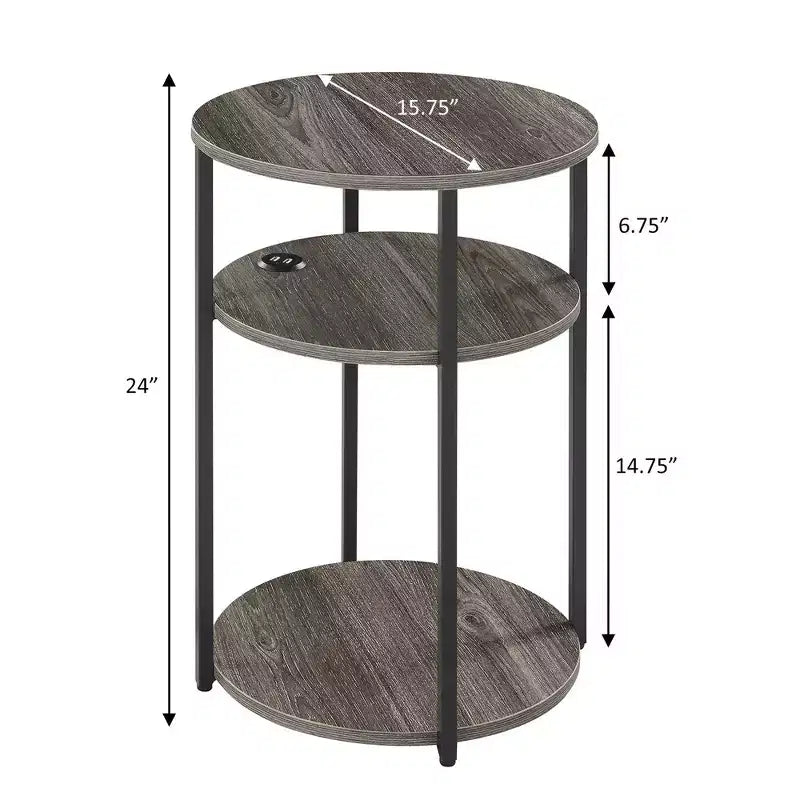 Table d'appoint à 3 niveaux Breighton Home Samuel