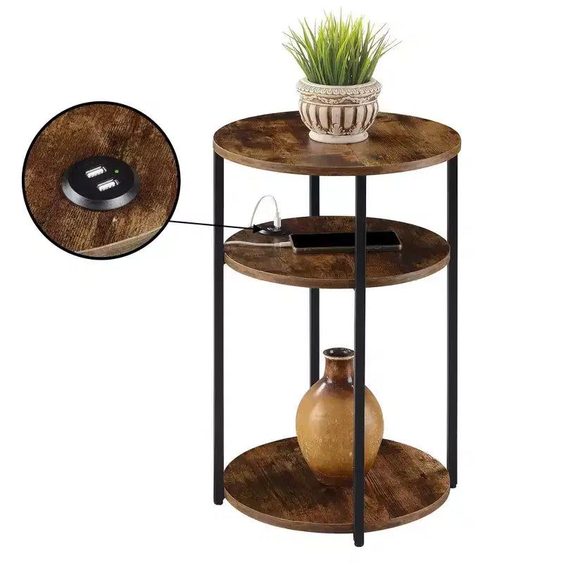 Table d'appoint à 3 niveaux Breighton Home Samuel