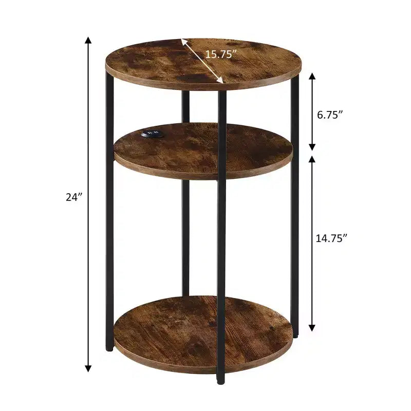 Table d'appoint à 3 niveaux Breighton Home Samuel