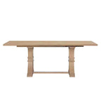 Christopher Knight Home Lorin 78.74 Table à Manger Rectangulaire Extensible Rustique sur Piédestal en Bois d'Hévéa