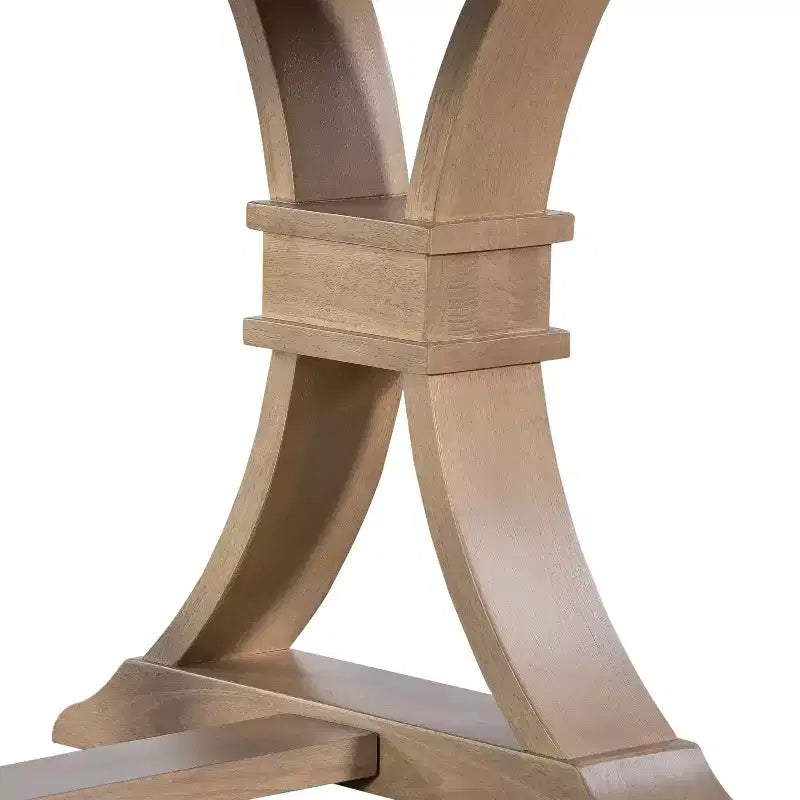 Christopher Knight Home Lorin 78.74 Table à Manger Rectangulaire Extensible Rustique sur Piédestal en Bois d'Hévéa