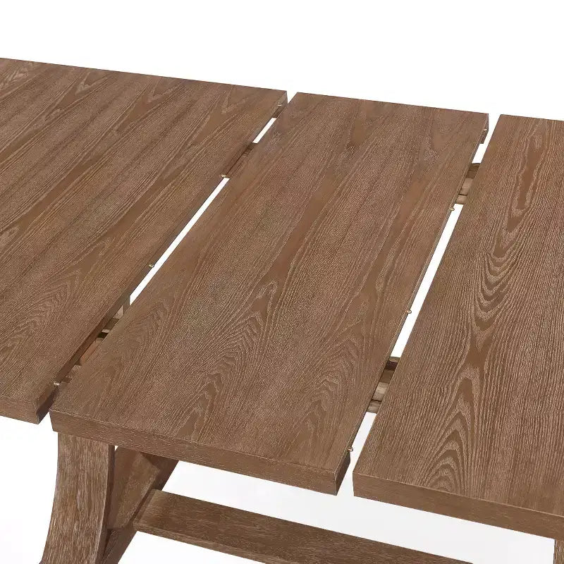 Christopher Knight Home Lorin 78.74 Table à Manger Rectangulaire Extensible Rustique sur Piédestal en Bois d'Hévéa