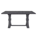 Christopher Knight Home Lorin 78.74 Rustic Rubberwood Rectangular Extendable Pedestal Dining Table