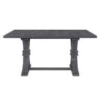 Christopher Knight Home Lorin 78.74 Rustic Rubberwood Rectangular Extendable Pedestal Dining Table