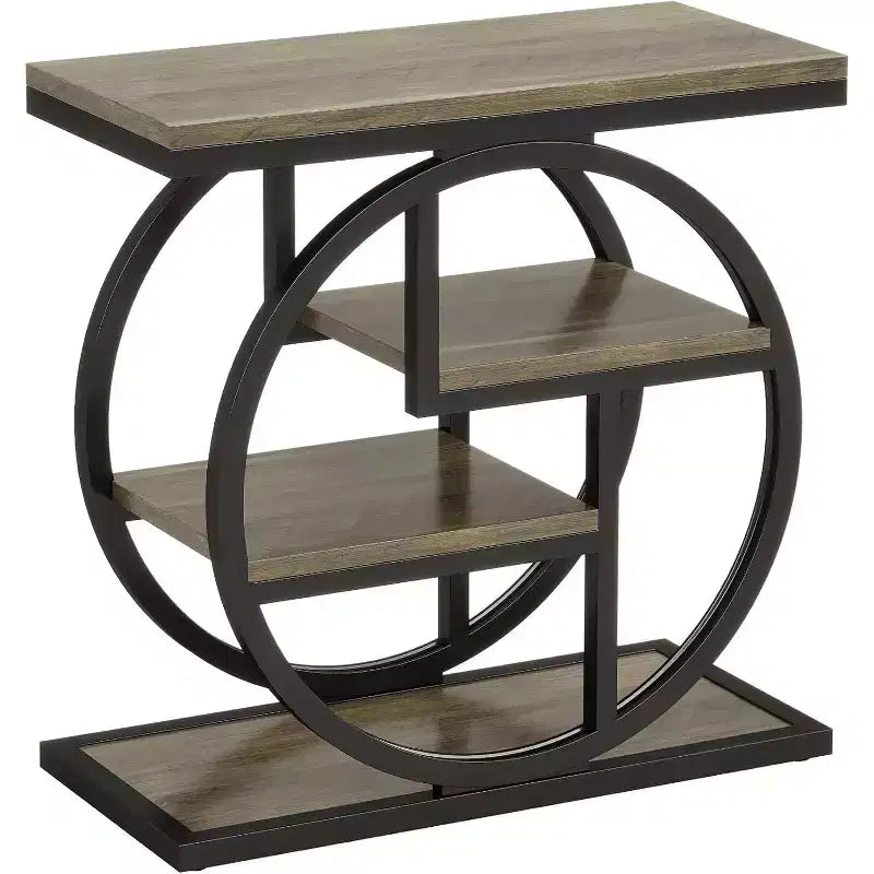 Tribesigns Table d'appoint à 4 niveaux, Table de chevet étroite avec étagère de rangement