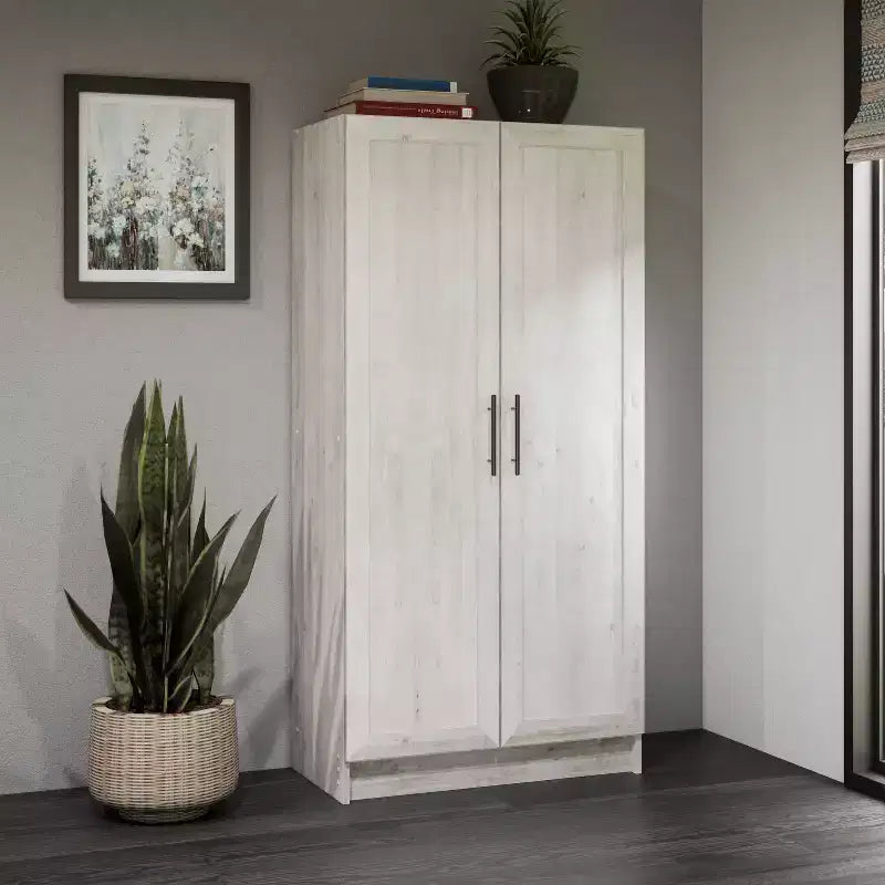 Armoire d'appoint Prepago Elite à 3 étagères avec portes à panneaux