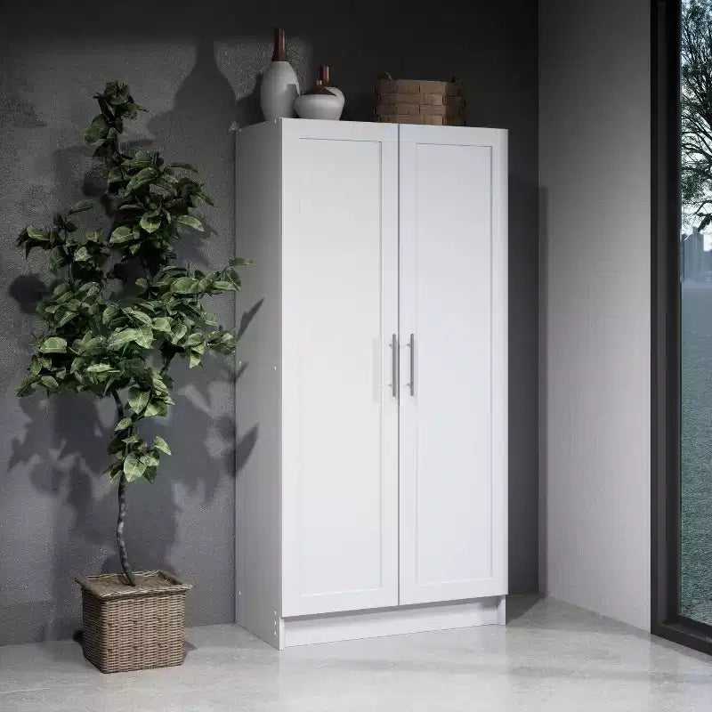 Armoire d'appoint Prepago Elite à 3 étagères avec portes à panneaux