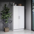 Armoire d'appoint Prepago Elite à 3 étagères avec portes à panneaux