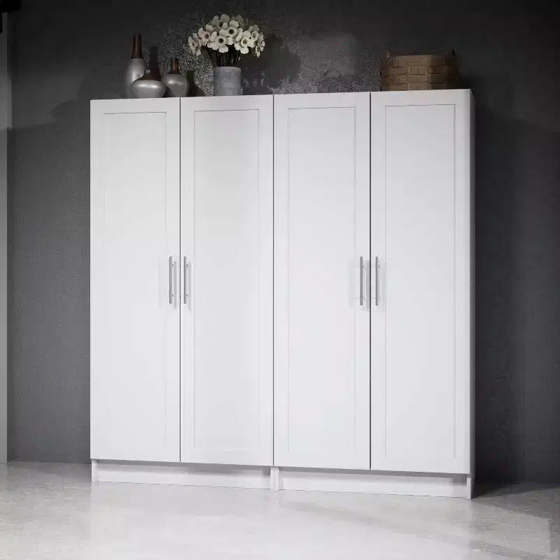 Armoire d'appoint Prepago Elite à 3 étagères avec portes à panneaux