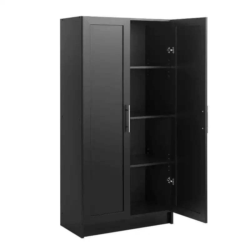 Armoire d'appoint Prepago Elite à 3 étagères avec portes à panneaux