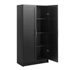 Armoire d'appoint Prepago Elite à 3 étagères avec portes à panneaux