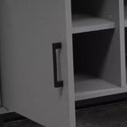 Meuble TV AndMakers 47 po en bois avec 2 armoires de rangement, convient aux téléviseurs jusqu'à 50 po