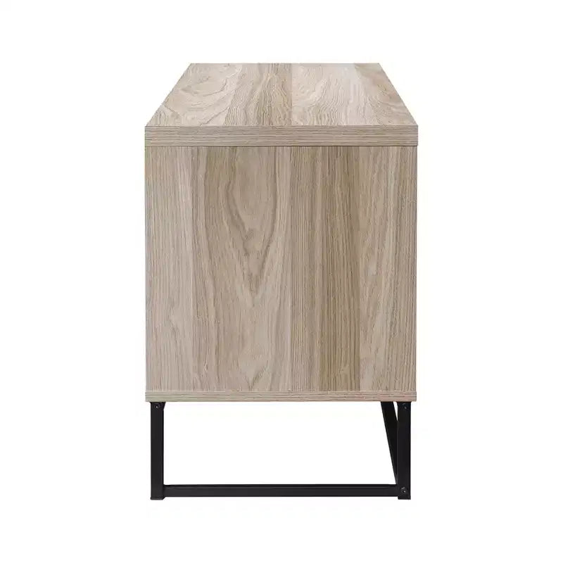 Meuble TV AndMakers 47 po en bois avec 2 armoires de rangement, convient aux téléviseurs jusqu'à 50 po