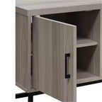 Meuble TV AndMakers 47 po en bois avec 2 armoires de rangement, convient aux téléviseurs jusqu'à 50 po