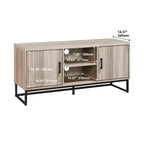 Meuble TV AndMakers 47 po en bois avec 2 armoires de rangement, convient aux téléviseurs jusqu'à 50 po