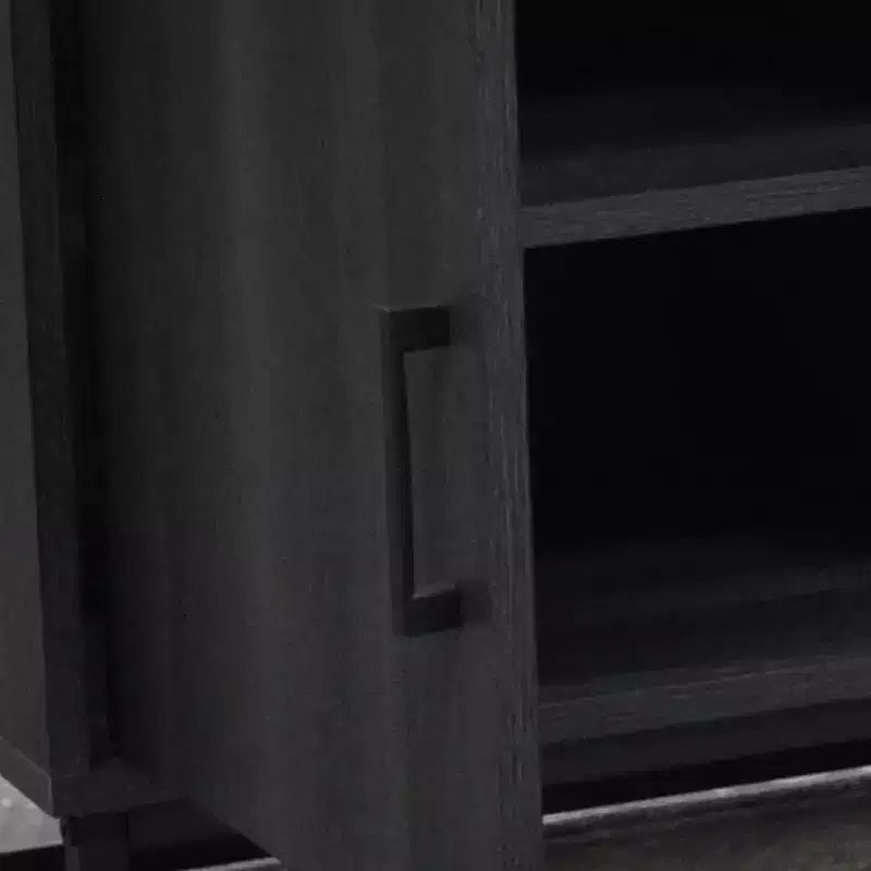 Meuble TV AndMakers 47 po en bois avec 2 armoires de rangement, convient aux téléviseurs jusqu'à 50 po