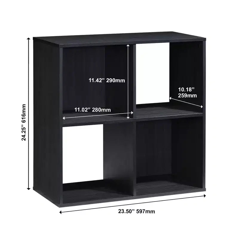 Meuble de rangement 4 cubes en bois espresso AndMakers 24,25 po H x 23,5 po L x 11,61 po P