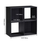 Meuble de rangement 4 cubes en bois espresso AndMakers 24,25 po H x 23,5 po L x 11,61 po P