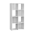 Meuble de rangement AndMakers blanc en bois à 8 casiers de 94,3 cm H x 59,6 cm l x 29,5 cm P