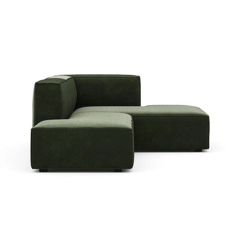 Canapé d'angle modulaire petit et profond avec méridienne