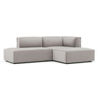 Canapé d'angle modulaire petit et profond avec méridienne