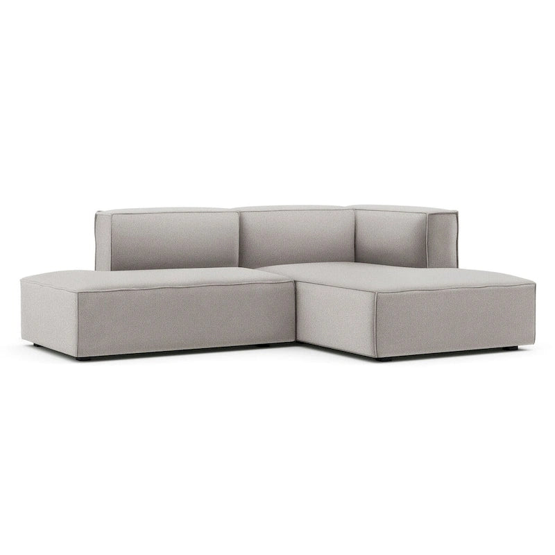 Canapé d'angle modulaire petit et profond avec méridienne