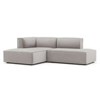 Canapé d'angle modulaire petit et profond avec méridienne