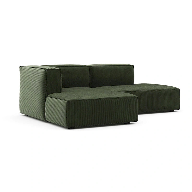 Canapé d'angle modulaire petit et profond avec méridienne