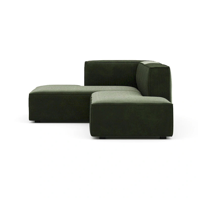 Canapé d'angle modulaire petit et profond avec méridienne