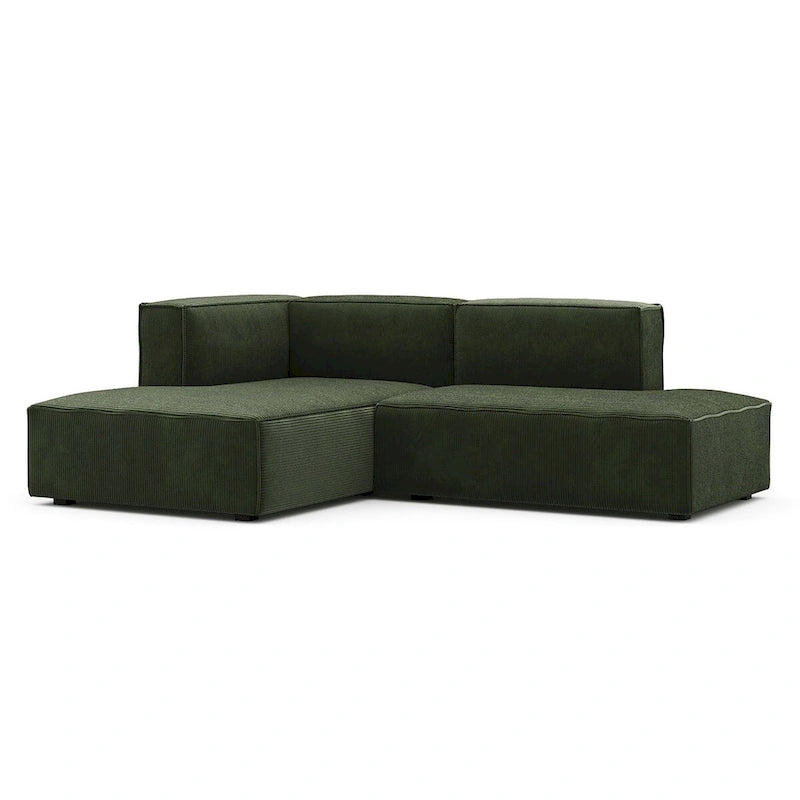 Canapé d'angle modulaire petit et profond avec méridienne