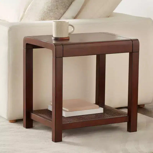 55 Downing Street Powell 22 Table d'appoint large en bois brun
