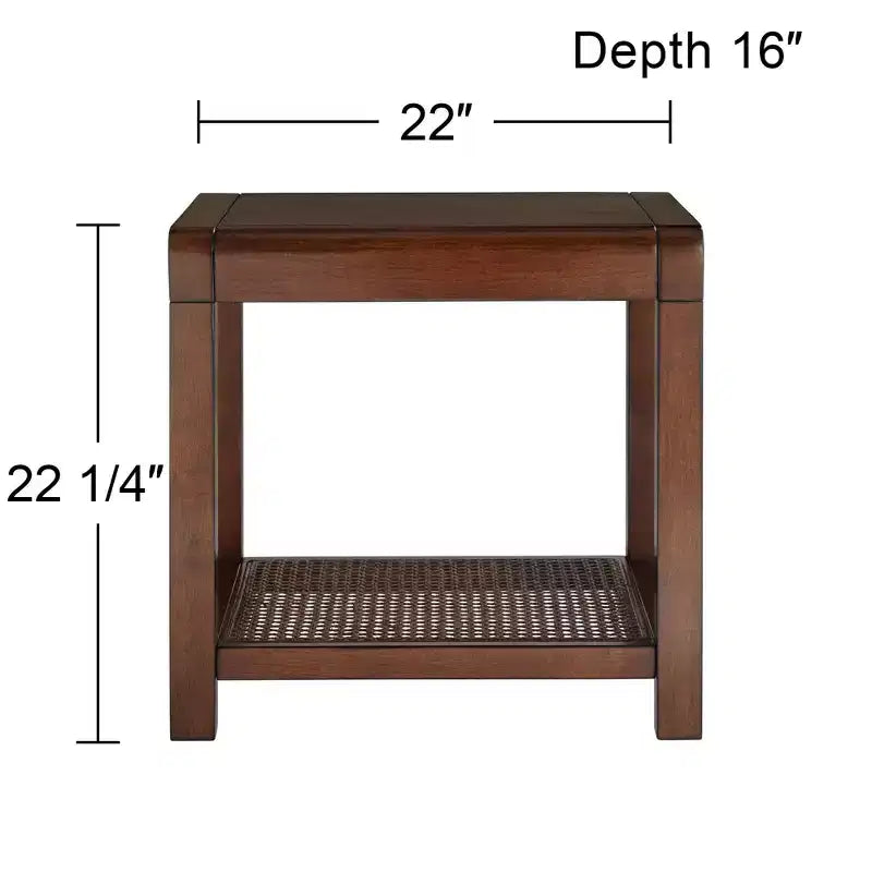 55 Downing Street Powell 22 Table d'appoint large en bois brun