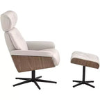 Fauteuil inclinable et ottoman pivotants réglables BenchMaster Melia Eggshell