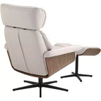 Fauteuil inclinable et ottoman pivotants réglables BenchMaster Melia Eggshell