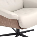 Fauteuil inclinable et ottoman pivotants réglables BenchMaster Melia Eggshell