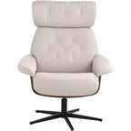 Fauteuil inclinable et ottoman pivotants réglables BenchMaster Melia Eggshell