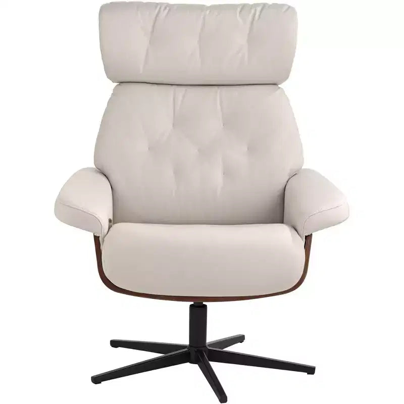 Fauteuil inclinable et ottoman pivotants réglables BenchMaster Melia Eggshell