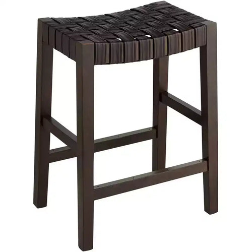 55 Downing Street Moran 25 1/2 High Brown Leather Counter Stool