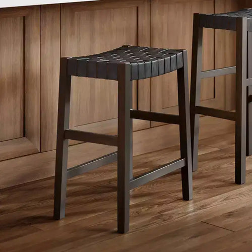 55 Downing Street Moran Tabouret de bar en cuir marron 25 1/2 po