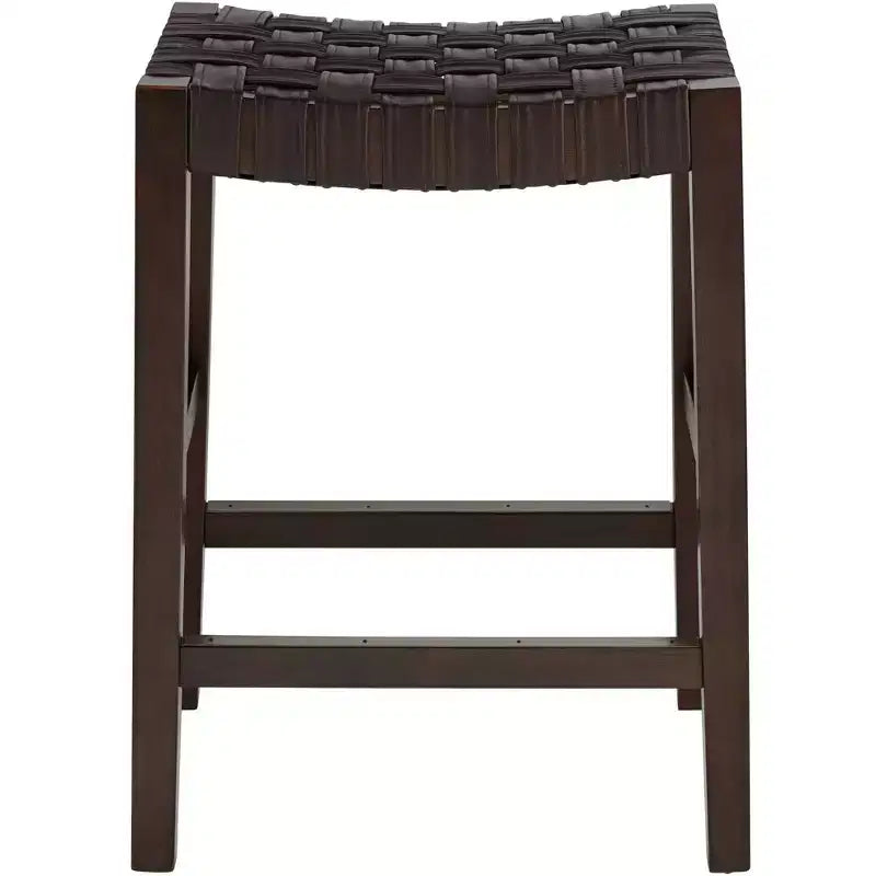 55 Downing Street Moran Tabouret de bar en cuir marron 25 1/2 po