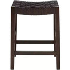 55 Downing Street Moran Tabouret de bar en cuir marron 25 1/2 po