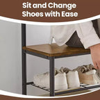 Porte-manteau meuble d'entrée avec banc de rangement à chaussures Banc d'entrée avec rangement à chaussures pour entrée