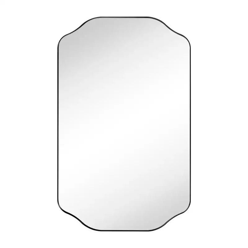 TEHOME Osterhus Armoire à pharmacie rectangulaire à surface de 45,7 cm de largeur x 73,6 cm de hauteur avec miroir, en métal, arche, noir mat