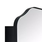 TEHOME Osterhus Armoire à pharmacie rectangulaire à surface de 45,7 cm de largeur x 73,6 cm de hauteur avec miroir, en métal, arche, noir mat