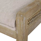 GDFStudio Chaises de salle à manger rustiques en tissu et rotin (lot de 2)
