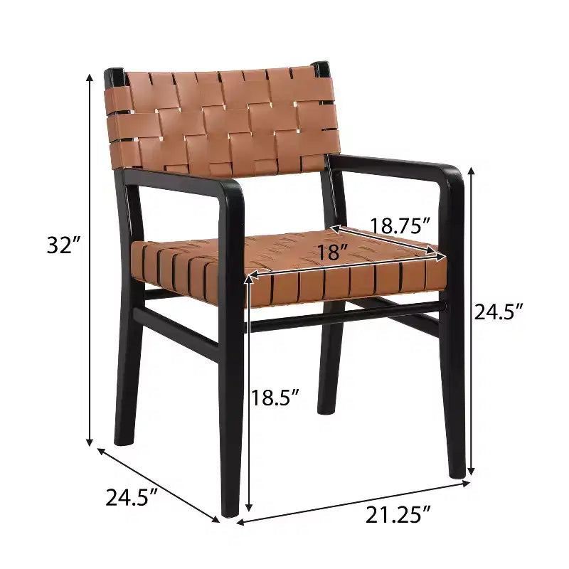 Christopher Knight Home Prosen Chaises de salle à manger en similicuir et hévéa (lot de 2)