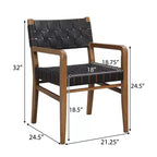 Christopher Knight Home Prosen Chaises de salle à manger en similicuir et hévéa (lot de 2)