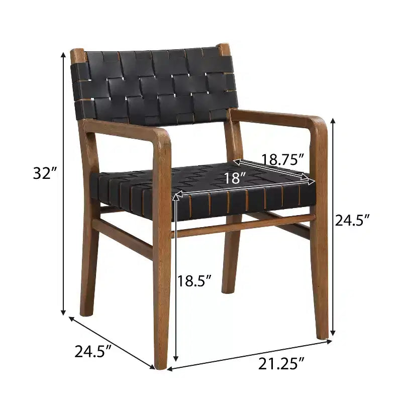 Christopher Knight Home Prosen Chaises de salle à manger en similicuir et hévéa (lot de 2)