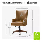 Fauteuil de bureau Dick avec base pivotante à 360 degrés | HULALA HOME