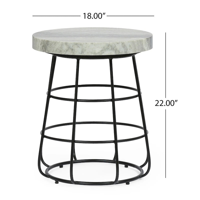 Thick Marble Side Table
